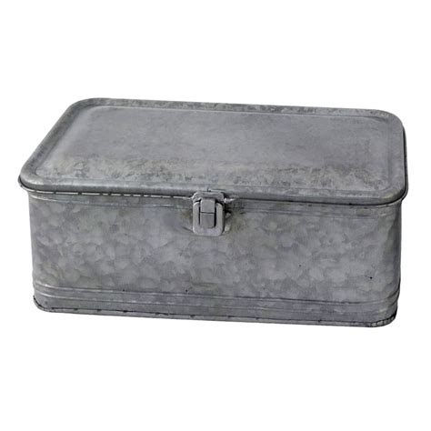 galvanised steel box with lid|galvanized metal box 13x7.